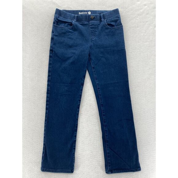 Betabrand Jeans Women's Medium Petite Dark Wash Blue Stretch Denim Pull On Ankle - Picture 1 of 12